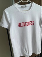 Bluzka oryginalna biała czerwone logo r. 36