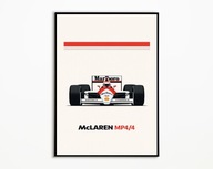 PLAKAT MCLAREN MP4/4 F1 FORMULA 1 GP BOLID WYŚCIGOWY PLAKAT A3 DRUK