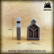 DWARVEN WINDOWS SET1 - 10szt. - Fantasy, Wargames Scenery, Teren do gier