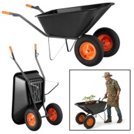 DUŻA MOCNA TACZKA OGRODOWA BUDOWLANA DWUKOŁOWA NA DZIAŁKĘ HIGHER 150 L