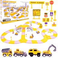 Samochodowy tor wyścigowy 255 el | budowlany zestaw dla dzieci kolejka auta