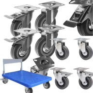 KÓŁKO OBROTOWE MALATEC 75 MM KOŁA SKRĘTNE Z HAMULCEM DO MEBLI SZAFY