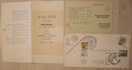50 lat AGH 1919 - 1969 KRAKÓW, PROGRAM + KARTKA + KOPERTA - 3 DOKUMENTY