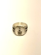 Srebrny sygnet z herbem szlacheckim Jelita