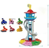 Wieża Baza PSI PATROL z pojazdami autkami duża paw pieski pilotOdznaka