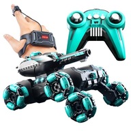 CZOŁG SAMOCHÓD ZDALNIE STEROWANY Z ARMATĄ NA ŻELOWE KULKI 6x6 PILOT I GESTY