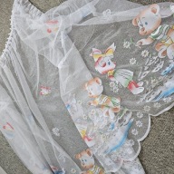 Firana żakardowa z motywem dziecięcym, biała, sz 350x w150, F3