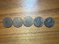 ZESTAW MONET 2 ZŁOTE ROCZNIK 1984 - 1988(5 MONET) X Zestaw