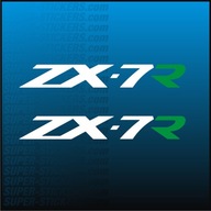 2x Naklejka Znaczek ZX-7R dla Kawasaki ZX7R, Logo bez tła, Kolory, Rozmiary