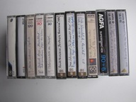 AGFA I INNE TAŚMA MAGNETOFONOWA KASETOWA ZESTAW 12 SZT NAGRANE MIX