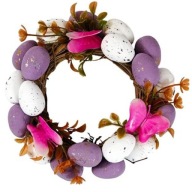 WIANEK STROIK WIELKANOCNY WIENIEC NA DRZWI STÓŁ JAJKA MOTYLE DEKORACJA 20CM