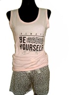 Piżama damska szerokie RAMIONKA szorty r. L