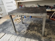 Stół spawalniczy masywny duży gruba blacha solidny na kółkach 120x80x92 cm