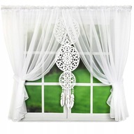 FIRANA GOTOWA ŁAPACZ SNÓW Z PANELEM AŻUROWYM WOAL BIAŁA 400X150 CM