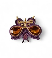 Broszka sutasz Nane Sutasz motyl rękodzieło artystyczne