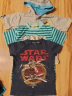 Śliczne bluzki,t- shirt zestaw 3 szt r 104 /110 cm