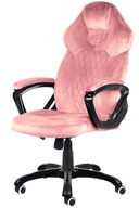 Fotel biurowy obrotowy SPIDER PINK Alcantara TILT do biurka gamer elegancki