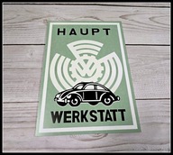 Tabliczka PCV do garażu ozdobna VW Garbus HAUPT VERKSTATT