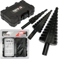 YATO ZESTAW WIERTEŁ STOPNIOWYCH STOŻKOWYCH HSS4241 DO METALU 3SZT. 4-38mm