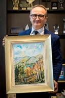 Obraz - akryl na płótnie „Beskidy” – Genowefa Koneczna