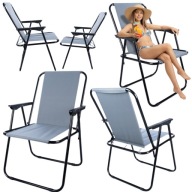 KRZESŁO OGRODOWE METAL BALKONOWE NA TARAS SKŁADANE FOTEL PLAŻOWY NA TARAS