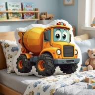 Poduszka kształtka, betoniarka 40cm pojazd ciężarowy dla małego chłopca