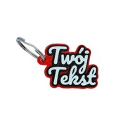 Czerwony Breloczek z TWOIM TEKSTEM