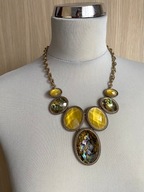 Baskin Brothers vintage pięnky naszyjnik w złotym tonie kolia prezent