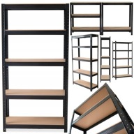 REGAŁ METALOWY MAGAZYNOWY GARAŻOWY WARSZTATOWY CZARNY DO GARAŻU 180X90X40