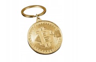 Brelok Breloczek Złoty Bitcoin Zawieszka BTC Wysoka Jakość