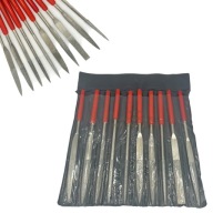 ZESTAW PILNIKI IGLAKI DIAMENTOWE PRECYZYJNE 140mm x 4mm KOMPLET 10szt.