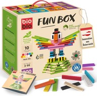 Bioblo Fun Box Multi-Mix – 200 Klocków, Drewniane, Edukacyjne, Wiek 3+