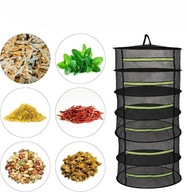 SUSZARKA DO ZIÓŁ 6-WARSTWOWA SIATKA Z ZAMKIEM –WISZĄCA PÓŁKA DO ROŚLIN