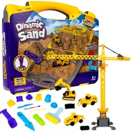 DUZY ZESTAW PIASEK KINETYCZNY PLAC BUDOWY KOPARKA KINETIC SAND + AKCESORIA