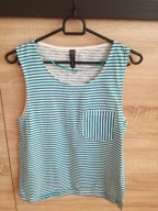 T-SHIRT BLUZKA damski S HOUSE biały paski