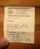Portfel - NOWY - PTTK "Foto - Pam" Z P JASŁO, 1976 ROK, METKA + PUDEŁKO