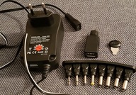 Zasilacz stabilizow. transf. regulowany 3V-12V 2,5A 30W z zmienną polaryzac