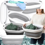DUŻA MISKA SILIKONOWA SKŁADANA 25L – KOSZ NA PRANIE I WANIENKA