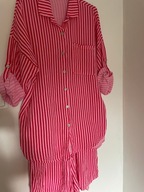 Komplet muślinowy koszula spodenki paski