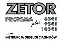 Zetor Proxima Plus 8541, 9541, 10541 - instrukcja obsługi PL