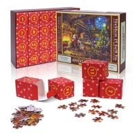 KALENDARZ ADWENTOWY PUZZLY MIKOŁAJ PRZY KOMINKU 1008 ELEMENTÓW PREZENT 2025