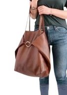 Torebka NOWA brązowa hobo duża worek shopperbag shoperka z kosmetyczką