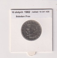 PRL 10 zloty 1982 Prus piekny stan