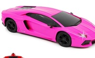 SAMOCHÓD RC LAMBORGHINI AVENTADOR | 1:24 | LED | RÓŻOWY | 2,4 GHZ