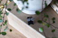 drewniane kolczyki kotki od Manemis x Fundacja KOT