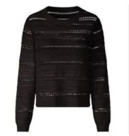 SWETER DAMSKI AŻUROWY BAWEŁNA BLACK M ESMARA