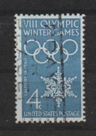 Znaczek USA 4 cent VIII Zimowe Igrzyska Olimpijskie 1960r.