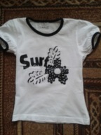 biała bluzka dziewczęca z krótkim rękawem 104