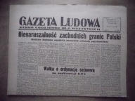 GAZETA LUDOWA 17.09.46,ZACHODNIA GRANICA