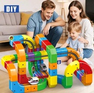Tor Kolejowy DIY Cube Track 81 el. – Kreatywny Zestaw Konstrukcyjny 3+